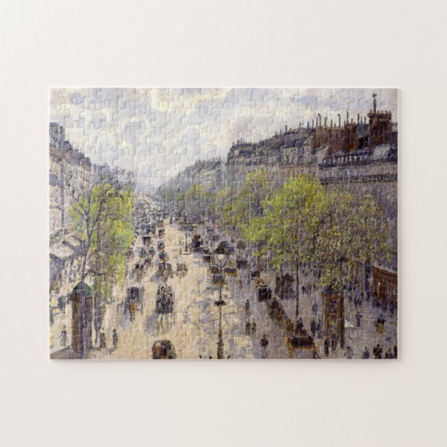 Quebra-cabeça Pissarro - Boulevard Montmartre, Primavera (Horizontal)