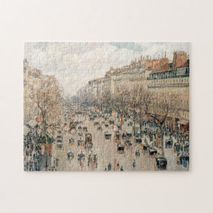Quebra-cabeça Pissarro - Boulevard Montmartre, Sol da Tarde