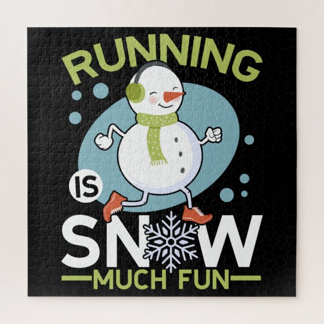 Quebra-cabeça Pista de inverno - Correr é neve muito divertida (Vertical)