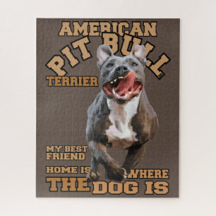 Quebra-cabeça Pitbull - Eu adoro Cães