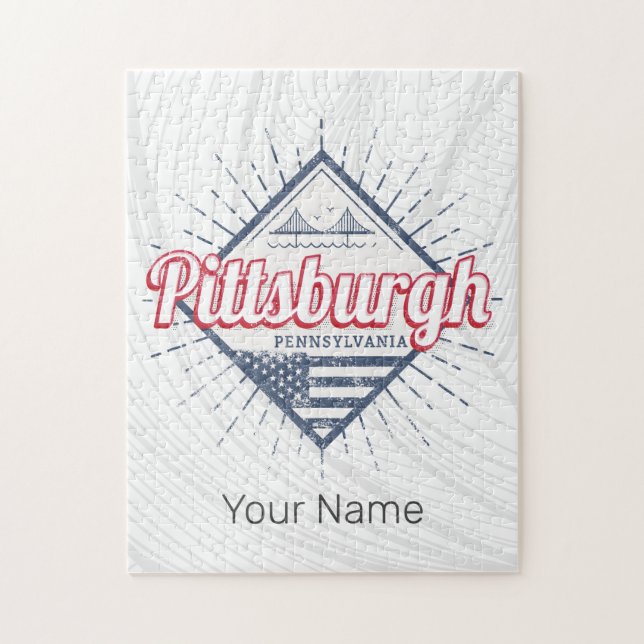 Quebra-cabeça Pittsburgh Cidade Estados Unidos Pensilvânia EUA (Vertical)