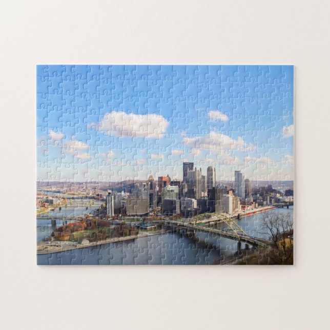 Quebra-cabeça Pittsburgh Cityscape (Horizontal)