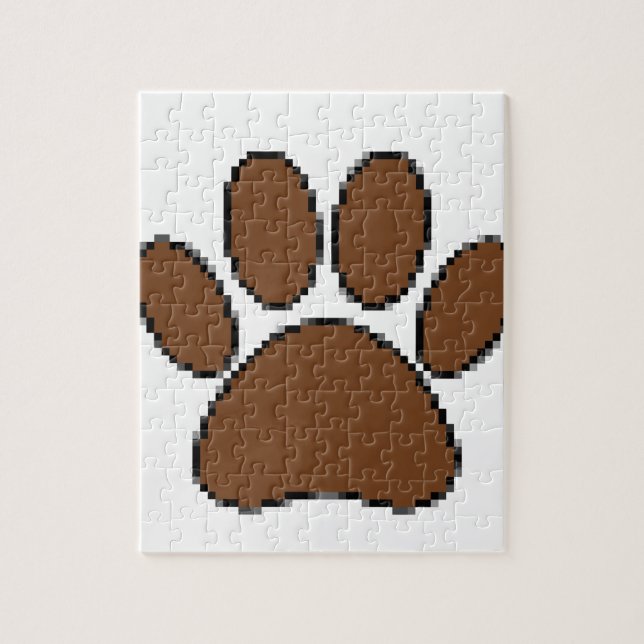 Quebra-cabeça Pixel Dog Paw Print (Vertical)