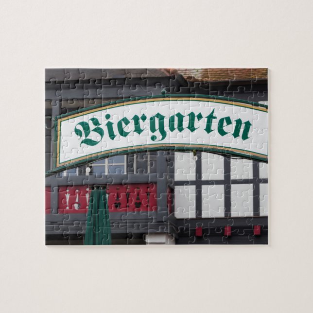 Quebra-cabeça Placa de Biergarten, Alemanha (Horizontal)