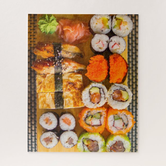 Quebra-cabeça Placa de Sushi fresca exótica (Vertical)