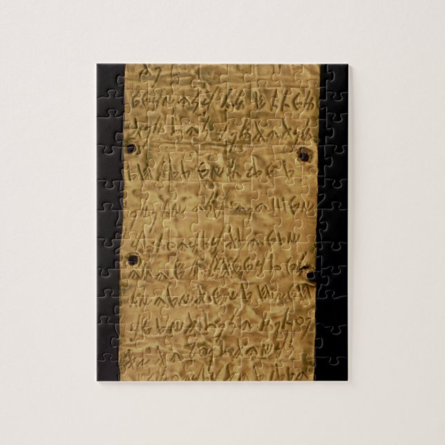 Quebra-cabeça Placa Dourado com inscrição do Phoenician, do (Vertical)