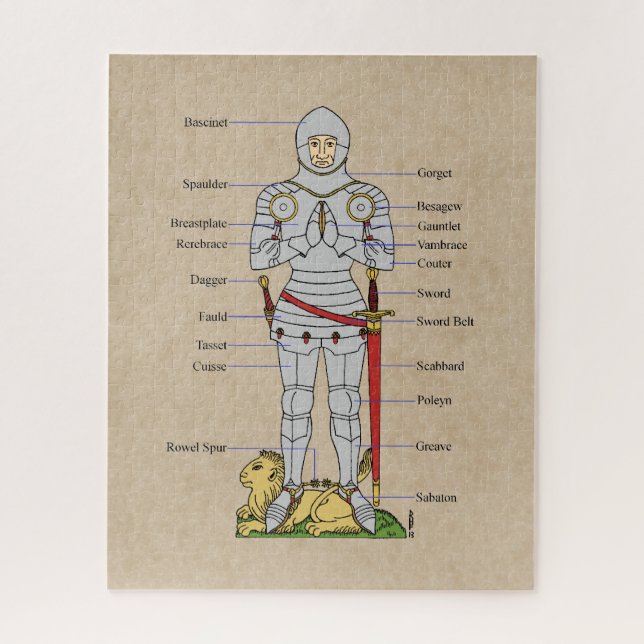 Quebra-cabeça Placa Mídia Armor Circa 1430 (Vertical)