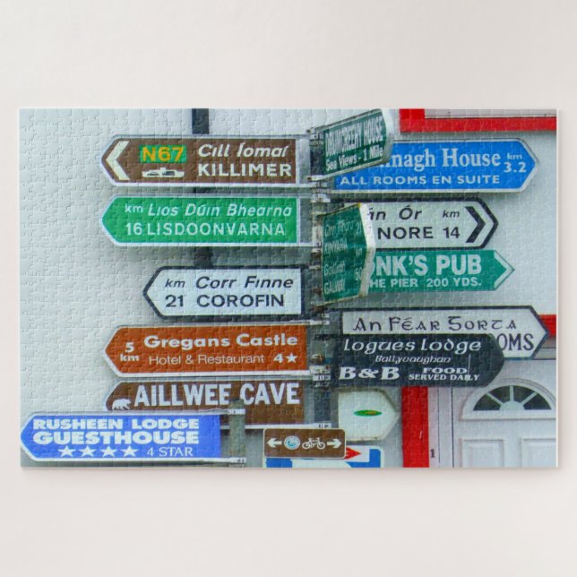 Quebra-cabeça Placas de sinalização na Irlanda (Horizontal)
