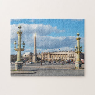 Quebra-cabeça Place de la Concorde e obelisk - Paris, França