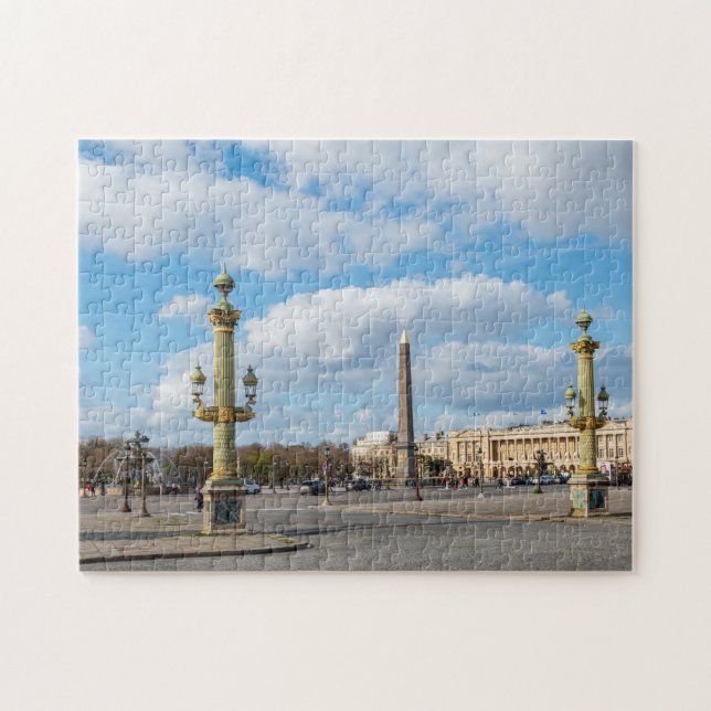 Quebra-cabeça Place de la Concorde e obelisk - Paris, França (Horizontal)