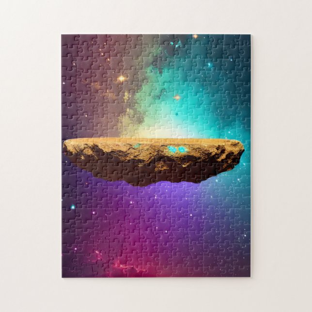 Quebra-cabeça Planalto Asteroide Flutuante Galáxia Incrível Cósm (Vertical)