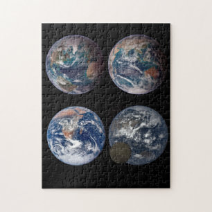 Quebra-cabeça Planeta Terra de diferentes visões imagens da NAS
