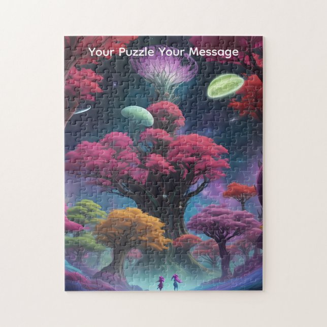 Quebra-cabeça Planetas cósmicos & mundos coloridos (Vertical)