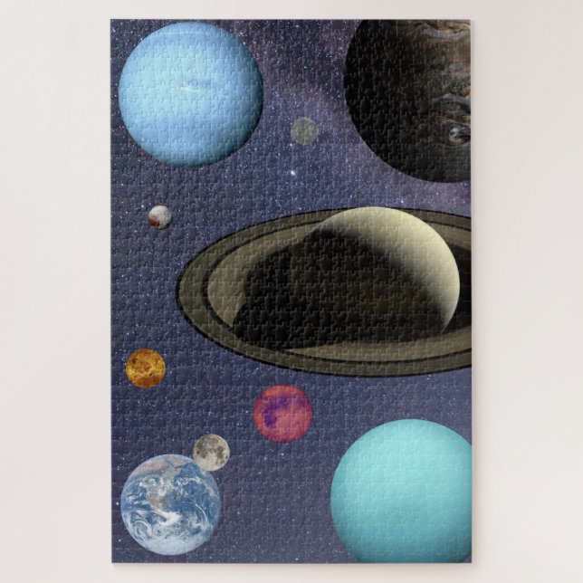 Quebra-cabeça Planetas do sistema solar (Vertical)
