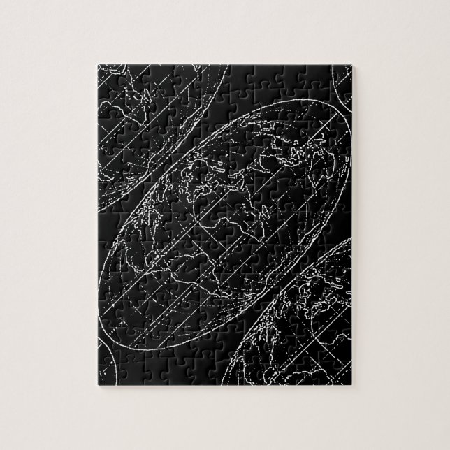 Quebra-cabeça planisfera/mapas simples (Vertical)