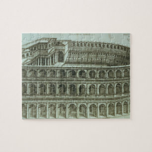 Quebra-cabeça Plano do teatro de Marcellus, Roma, 1558 (engr