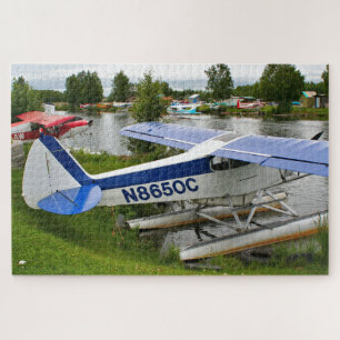Quebra-cabeça Plano flutuante azul e branco, Lago Hood, Alaska