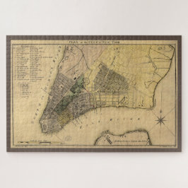 Quebra-cabeça Plano Vintage Nova Iorque, 1789, Restaurado