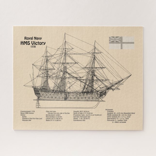 Quebra-cabeça Planos de Construção do HMS Victory SD (Horizontal)