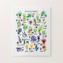Plantas Florais Modernas De Alfabeto Botânico