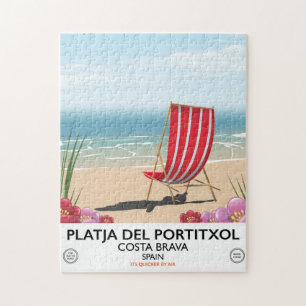 Quebra-cabeça Platja del Portitxol, costela Brava, espanha