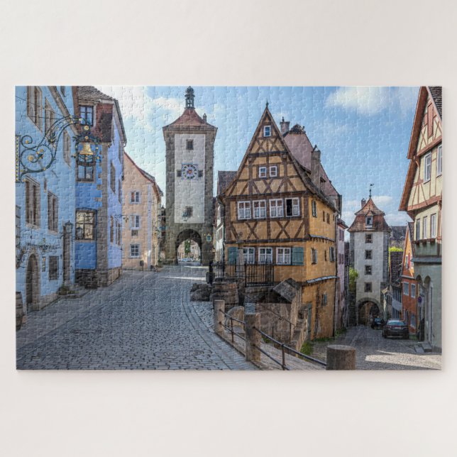 Quebra-cabeça Plönlein em Rothenburg ob der Tauber, Alemanha (Horizontal)