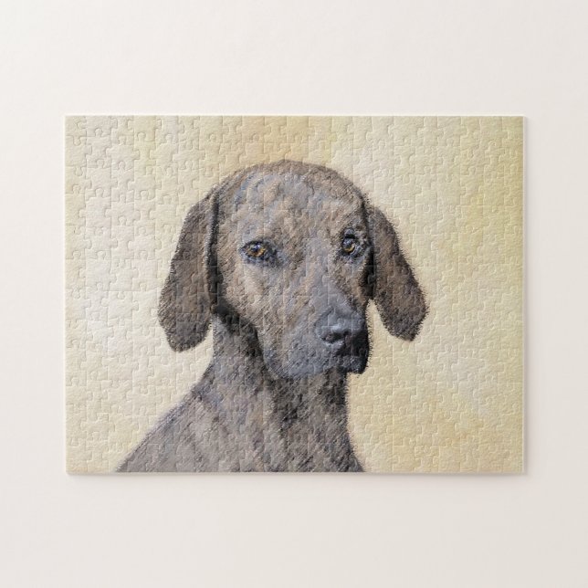 Quebra-cabeça Plott Painting - Arte de Cachorro Original (Horizontal)