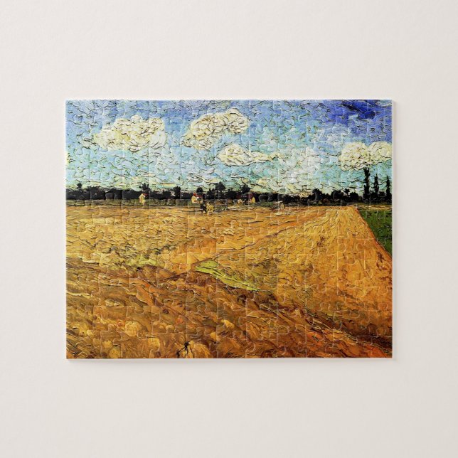 Quebra-cabeça Plowed Field (the Furrows), por Vincent van Gogh (Horizontal)