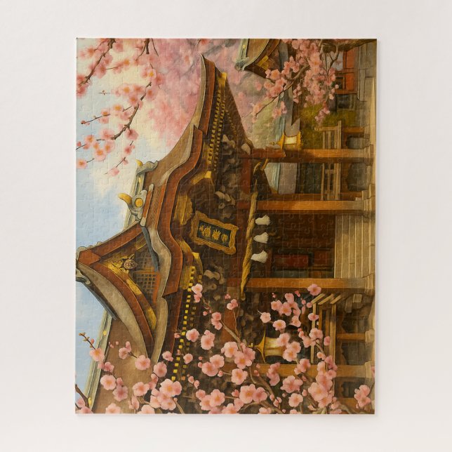 Quebra-cabeça Plum Blossoms at Kitano Tenmangu Shrine (Vertical)