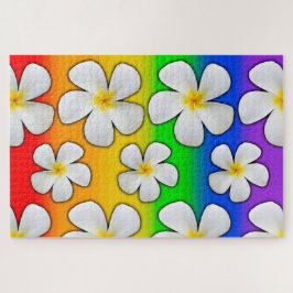 Quebra-cabeça Plumeria com cores arco-íris 1014 unidades,
