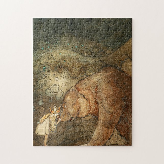 Quebra-cabeça Pobre Urso Pequeno, 1912, por John Bauer (Vertical)