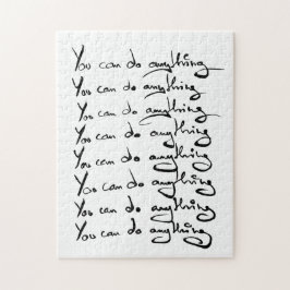 Quebra-cabeça PODE FAZER QUALQUER COISA! Citação inspiradora