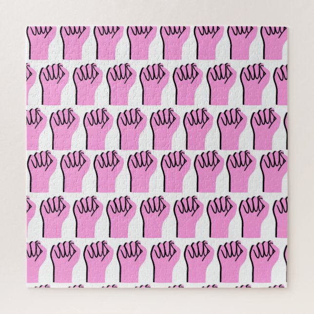 Quebra-cabeça Poder Feminista: Padrão Vintage Simbólico (Vertical)