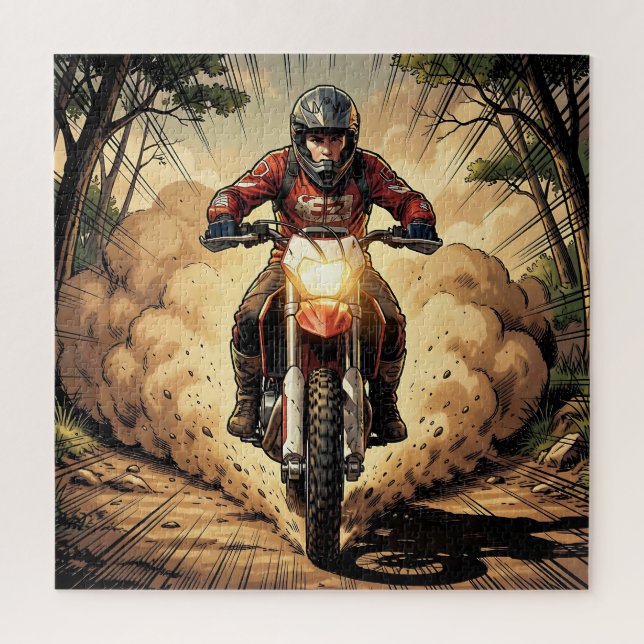 Quebra-cabeça Poeira & Determinação Motocross em Plena Parcela (Vertical)