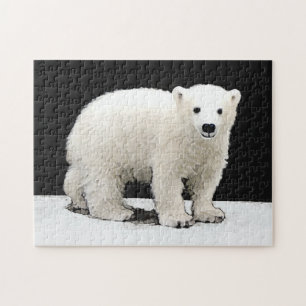 Quebra-cabeça Polar Bear Cub Painting - Arte Original