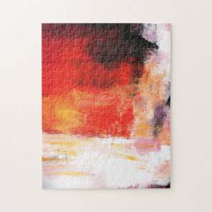 Quebra-cabeça Polar Vermelho - Pintura Abstrato