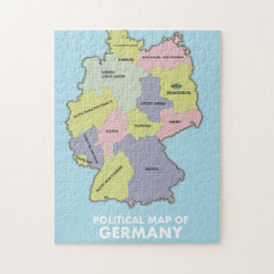 Quebra-cabeça Political map of Germany