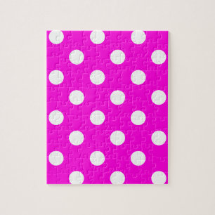 Quebra-cabeça Polka dots magenta #FF00DC