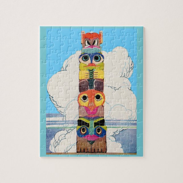 Quebra-cabeça pólo de totem do 1920 (Vertical)