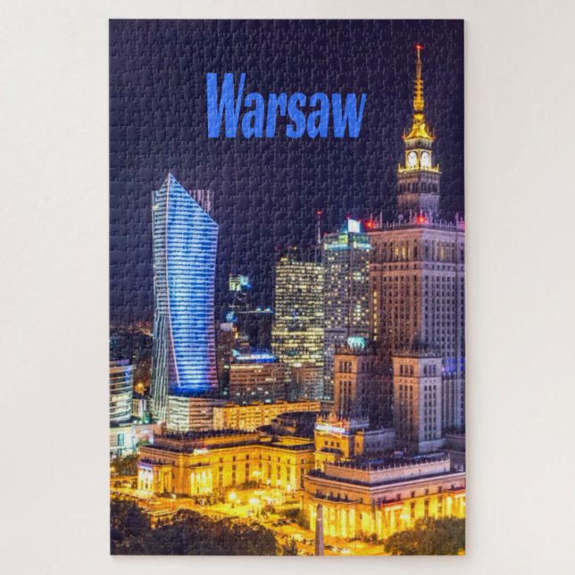 Quebra-cabeça Polônia de Varsóvia - Skyline, Espírito de Varsóvi (Vertical)
