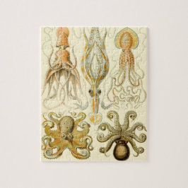 Quebra-cabeça Polvo Lula Gamochonia Vintage por Ernst Haeckel