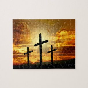 Quebra-cabeça Pomba abençoada Jesus Cristo Calvery da Virgem