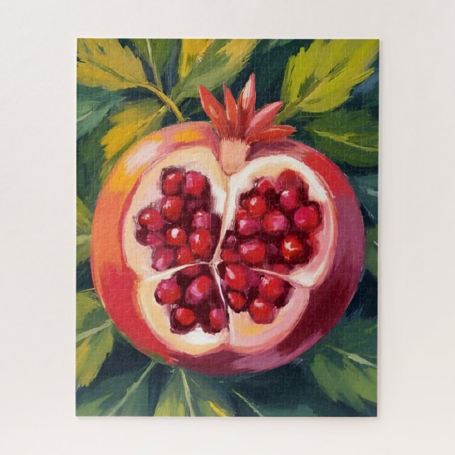 Quebra-cabeça Pomegranate Seeds | Fruit Painting (Vertical)