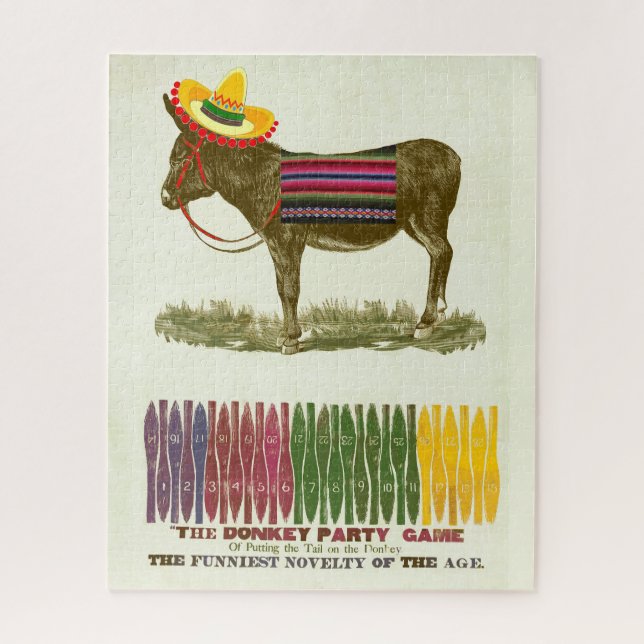 Quebra-cabeça Ponha a cauda no burro (Vertical)