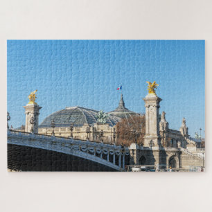 Quebra-cabeça Pont Alexandre III e Grand Palais num dia ensolara
