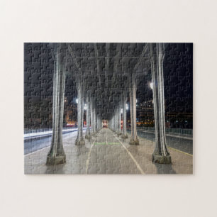 Quebra-cabeça Pont de Bir-Hakeim à noite - Paris, França