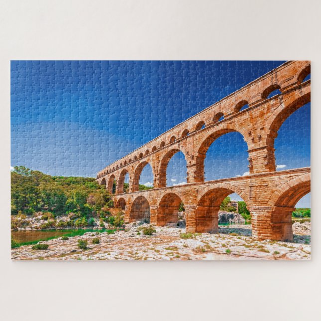 Quebra-cabeça Pont du Gard (Aqueduto Romano) (Horizontal)