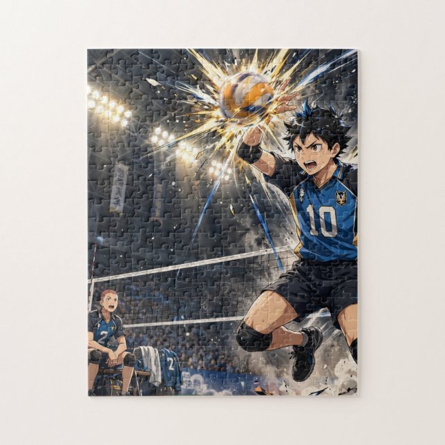 Quebra-cabeça Ponta de Volei de Anime (Vertical)