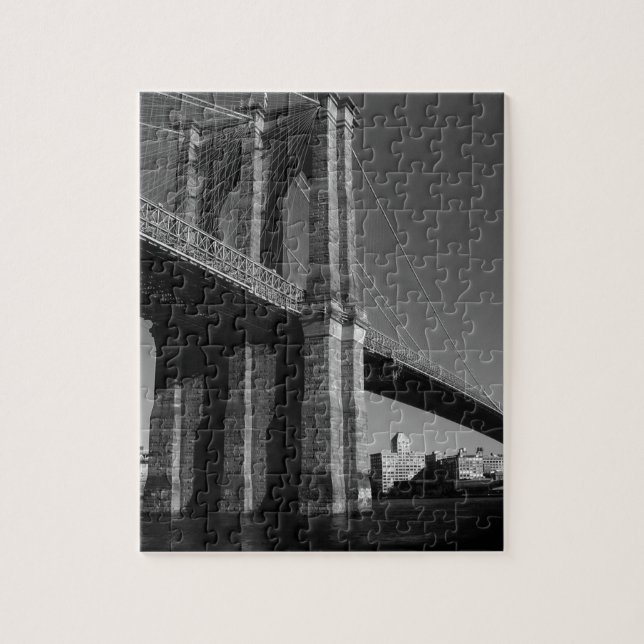 Quebra-cabeça Ponte Black & White Brooklyn (Vertical)