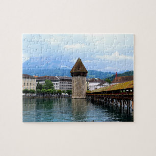 Quebra-cabeça Ponte Chapel - Mt. Pilatus - Suiça de Luzerna